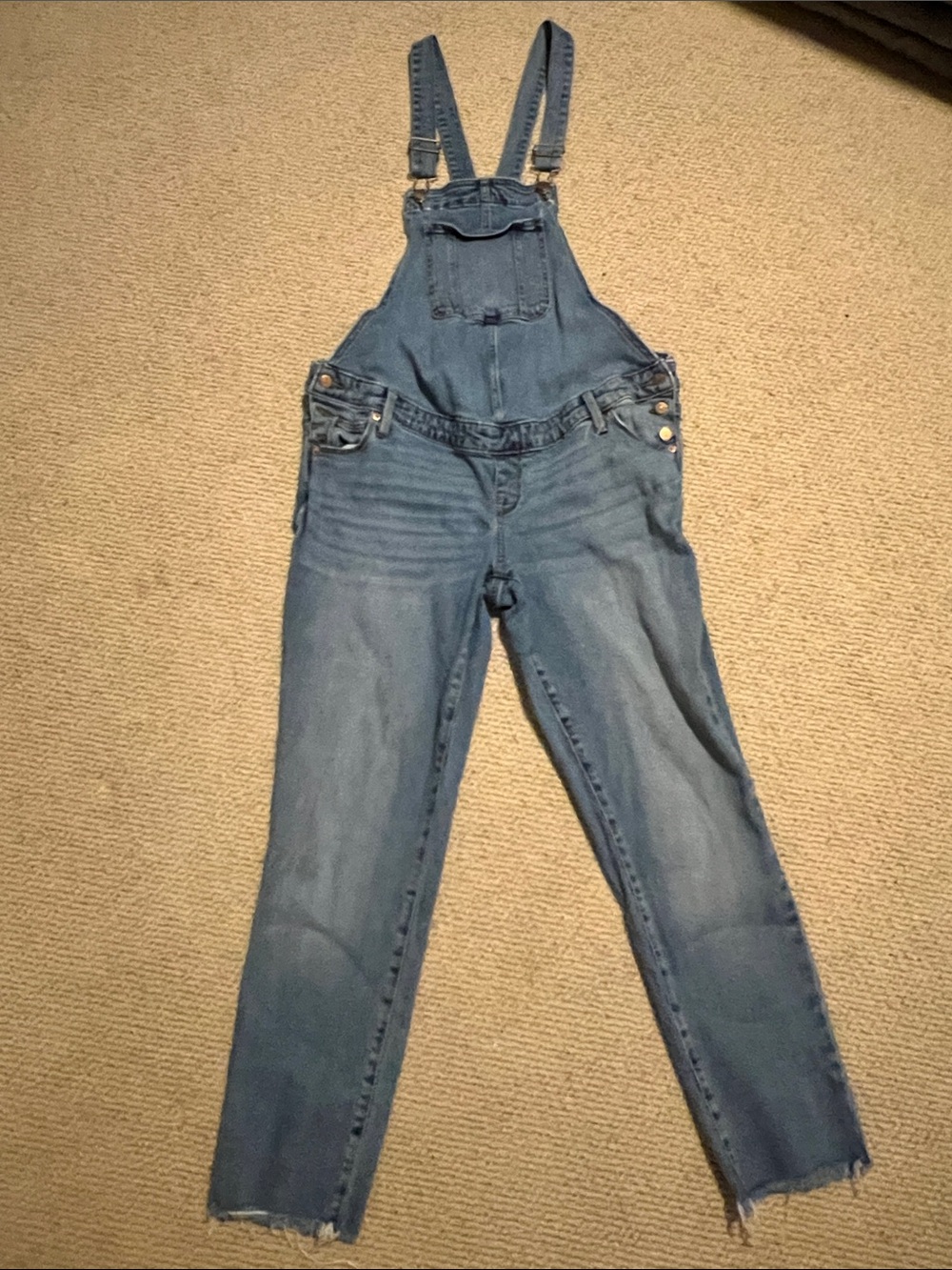 Isabel Maternity by Ingrid & Isabel Medium Blue Denim Overalls